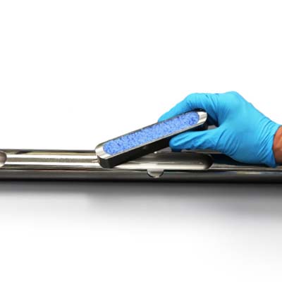 Campionatore per polveri in acciaio inox AISI 316 con inserti rimovibili